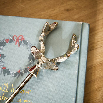 Silver Stag Head Candle Snuffer Gift, 3 of 9