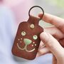 Dog Dad Leather Key Ring, thumbnail 1 of 6