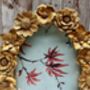 Elegant Gold Oval Floral Photo Picture Frame Holder 4x6 15x10cm Portrait Size, thumbnail 3 of 8