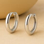 Sterling Silver Chunky Hoop Earrings, thumbnail 1 of 6