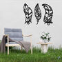 Set Of Rusty Metal Feathers Geometric Feathers Decor, thumbnail 3 of 10
