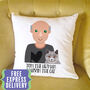 Personalised Cat Dad Gift Cushion, thumbnail 1 of 12