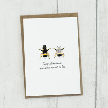 Meant To Bee Wedding Card, 2 of 2