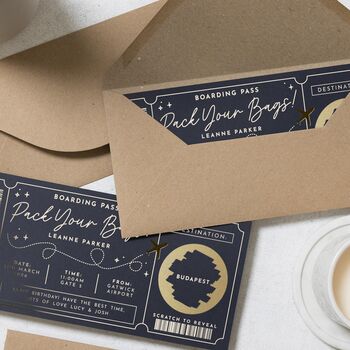 Boarding Pass Scratch Reveal Gift Voucher, 5 of 8