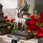 Cast Iron Reindeer Christmas Stocking Hanger, thumbnail 1 of 4
