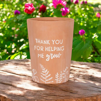 Thank You Teacher Gift Plant Pot For Indoor Plants, 2 of 3
