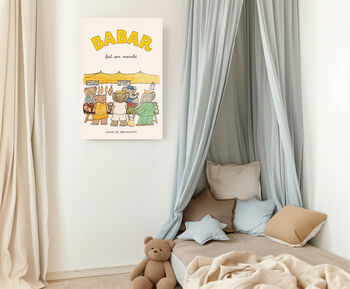 Babar The Elephant At The French Market Nursery Art Print, 3 of 4