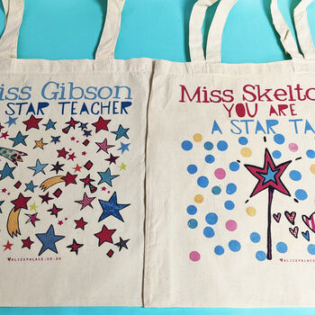 Personalised Star Teacher Bag, 8 of 11