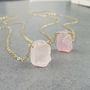 Rose Quartz Necklace With Natural Gemstone Nugget, thumbnail 1 of 6