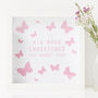 Personalised Butterfly Framed Christening Print, thumbnail 2 of 5