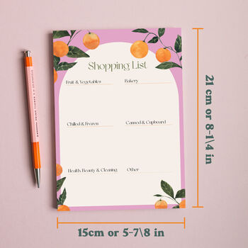 Shopping List Pad | Orangerie | Grocery List, 7 of 7