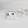 Sterling Silver Tiny Elephant Stud Earrings, thumbnail 4 of 6