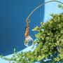 Crystal Drop Plant Hanger With Gold Feather Charm, thumbnail 4 of 8