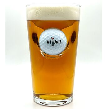 Personalised Father's Day Golf Ball Beer Glass, 3 of 6