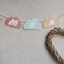 Cloud Shaped Garland In Pastel Pink, Blue And Beige, thumbnail 5 of 12