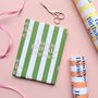 Personalised Striped Text Wrapping Paper, thumbnail 7 of 9