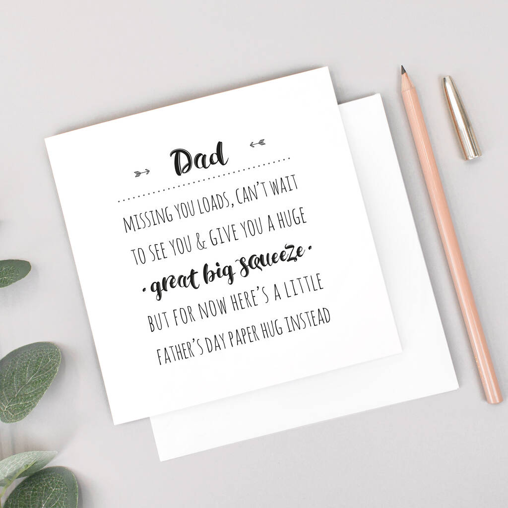 Father's Day Card Missing You By Coulson Macleod | notonthehighstreet.com