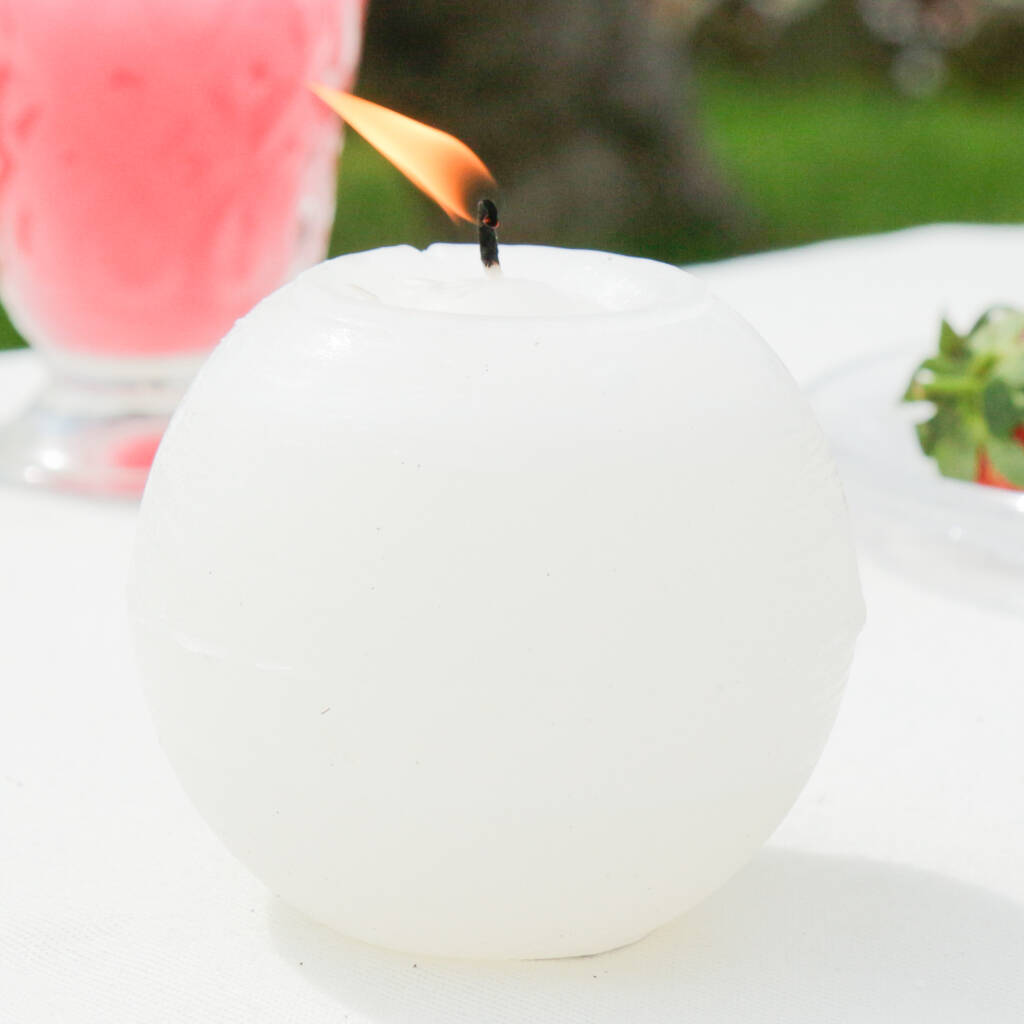 Classic White Round Candle By Dibor