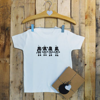 Father And Child Robot T Shirt Set, 4 of 5