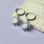 Sun Face Hoop Earrings, thumbnail 4 of 6