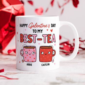 Personalised Mug 'Galentine My Best Tea', 3 of 4