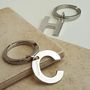 Alphabet Key Ring Personal Initial In Sterling Silver, thumbnail 7 of 10