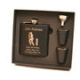 Engraved Hip Flask With Cricketer Design, thumbnail 2 of 3