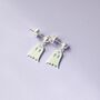 Handmade Sterling Silver Ghost Stud Earrings, thumbnail 3 of 6