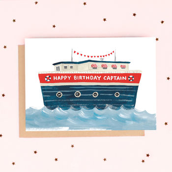 'happy Birthday Captain' Birthday Card By Jade Fisher ...