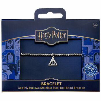 Harry Potter Stainless Steel Deathly Hallows Ball Bead Bracelet, 2 of 2