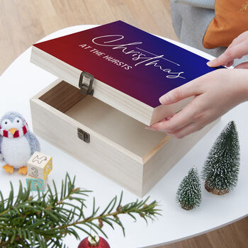 Personalised Sunset Gradient Family Christmas Eve Box, 11 of 12
