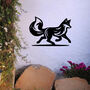 Running Fox Metal Wall Art For Garden, Animal Themed Gift, thumbnail 4 of 10