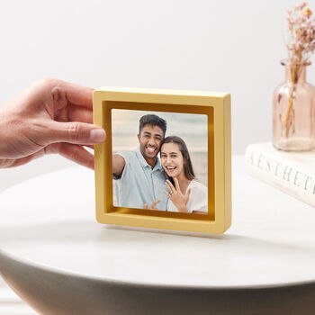 Engagement Gift Floating Magnetic Photo Frame, 6 of 9