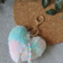 Pastel Plush Heart Personalised Keychain, thumbnail 2 of 5