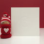 Hand Embossed Snowman Christmas Cards, thumbnail 3 of 3