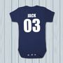 Personalised Scotland Rugby Supporters Babygrows, thumbnail 2 of 3