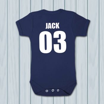 Personalised Scotland Rugby Supporters Babygrows, 2 of 3