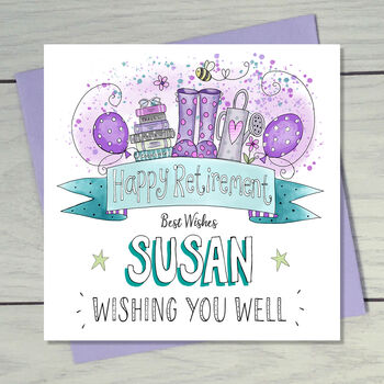 Happy Retirement Personalised Greeting Card, 2 of 3