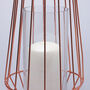 G Decor Geometric Copper Candle Holder With Glass, thumbnail 4 of 5
