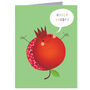 Mini Pomegranate Greetings Card, thumbnail 2 of 4