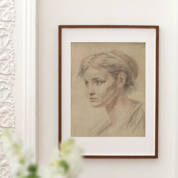 Light Academia Portrait Sketch Print Of A Young Woman, 11 of 12