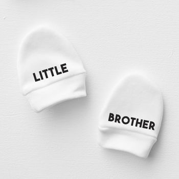 Personalised Little Brother Mittens, 2 of 2