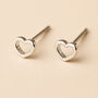 Tiny Sterling Silver Heart Stud Earrings, thumbnail 1 of 7