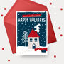 Happy Holidays Card. Single Card Or Pack Of Six, thumbnail 1 of 3