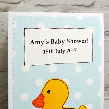 'Duck' Personalised Baby Shower Card, 4 of 4