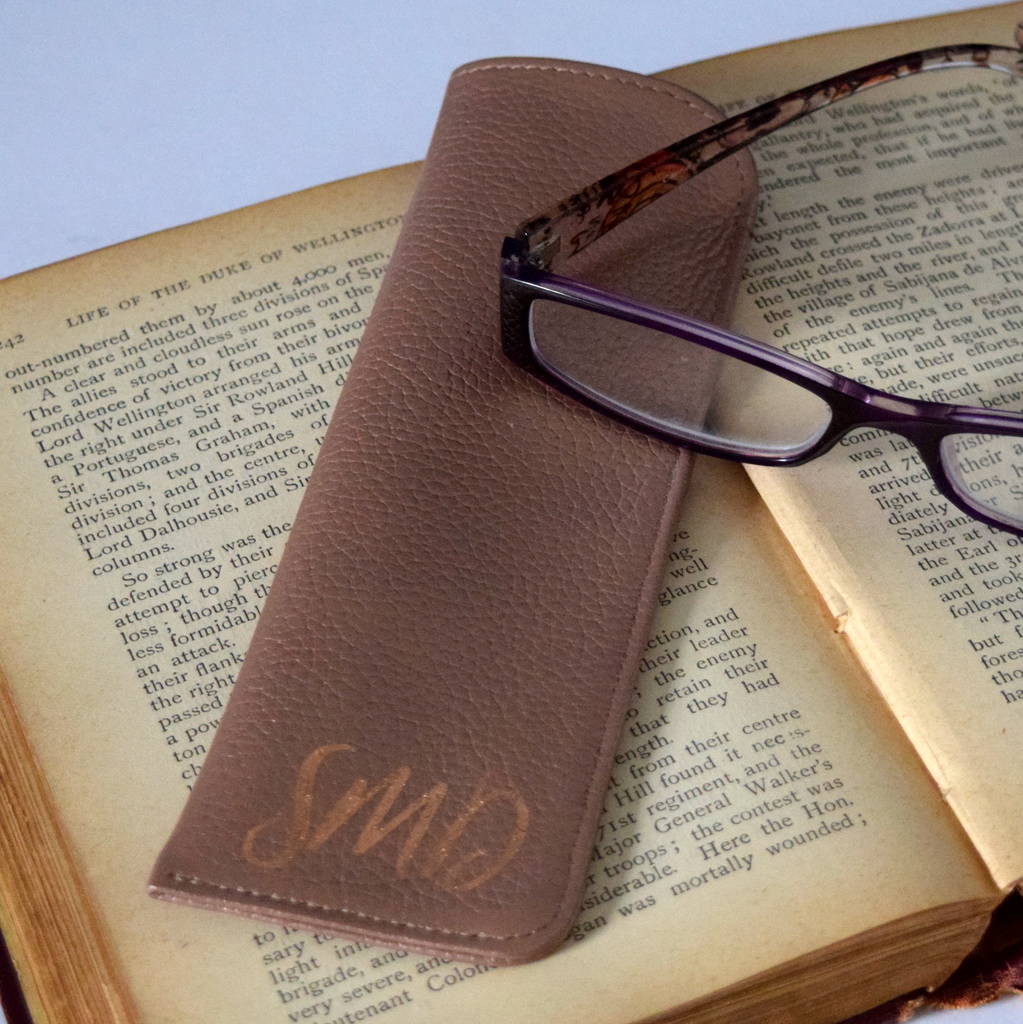 Download Real Leather Rose Gold Glasses Case By The Alphabet Gift ...