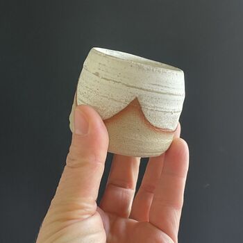 Espresso Cups In Natural Toasty Glaze Patterns, 5 of 12