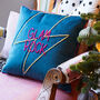 Glam Rock Embroidered Velvet Cushion, thumbnail 1 of 5