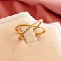 Gold Plated Kiss Ring A Sparkling Symbol Of Love, thumbnail 1 of 3