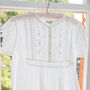 Polo Short Sleeve White Cotton Nightdress, thumbnail 2 of 6